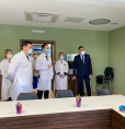 Министр здравоохранения Республики Башкортостан Айрат Рахматуллин вместе с заместителем Татьяной Саубановой посетили Республиканский клинический психотерапевтический центр.