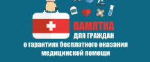 Памятка для граждан о гарантиях бесплатного оказания медицинской помощи