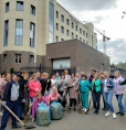 Сотрудники Республиканского психотерапевтического центра приняли участие в общегородском субботнике