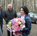 Ирина Слуцкая провела мастер-класс по скандинавской ходьбе 